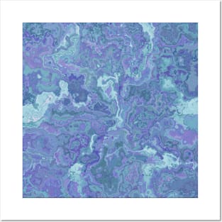 Purple Marble Stone Turquoise Posters and Art